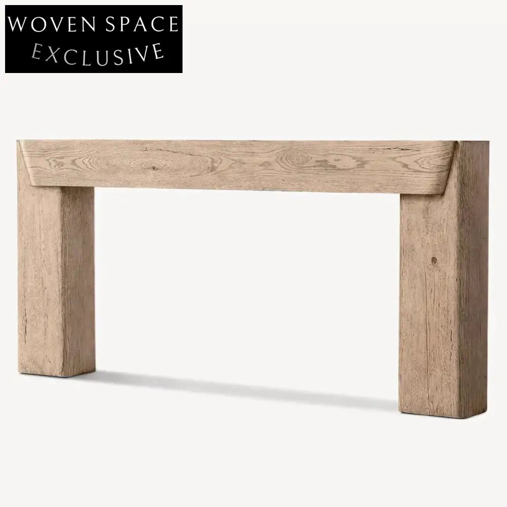 Modern Minimalist Solid Oak Wood Living Room Hallway Console Table