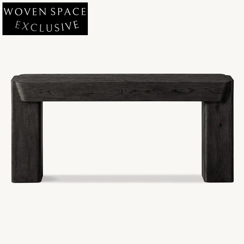 Modern Minimalist Solid Oak Wood Living Room Hallway Console Table