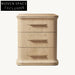 Modern Minimalist Solid Oak Wood Nightstand with Storage Drawer for Bedroom