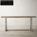 Modern Minimalist Solid Oak Wood Top Metal Legs Versatile Console Table