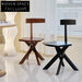 Modern Minimalist Solid Wood Armchair Retro T-Shape Dining Chair for Homes