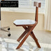 Modern Minimalist Solid Wood Armchair Retro T-Shape Dining Chair for Homes