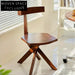 Modern Minimalist Solid Wood Armchair Retro T-Shape Dining Chair for Homes