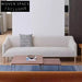 Modern Minimalist Solid Wood Microfiber Leather Living Room Sofa Set