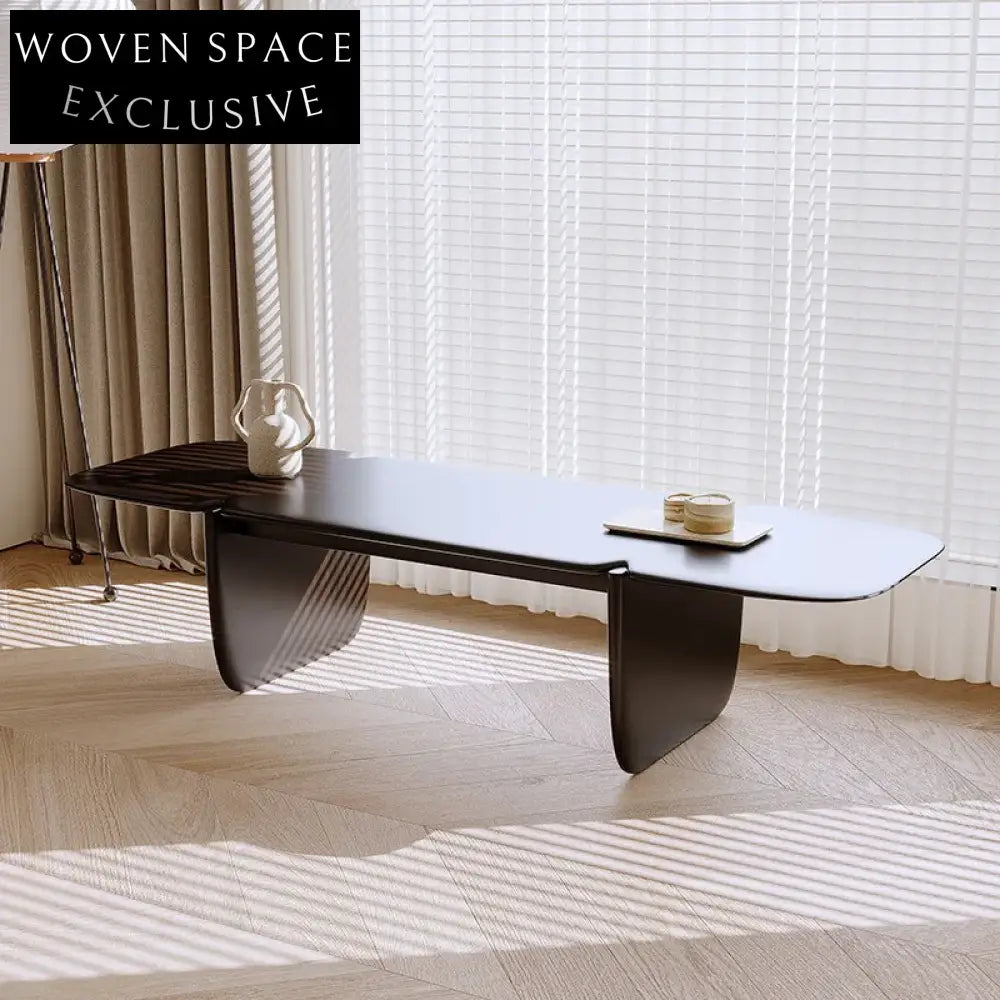 Modern Minimalist Solid Wood Rectangle Coffee Table for Elegant Living Rooms