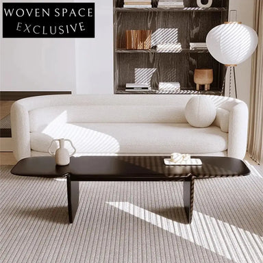 Modern Minimalist Solid Wood Rectangle Coffee Table for Elegant Living Rooms