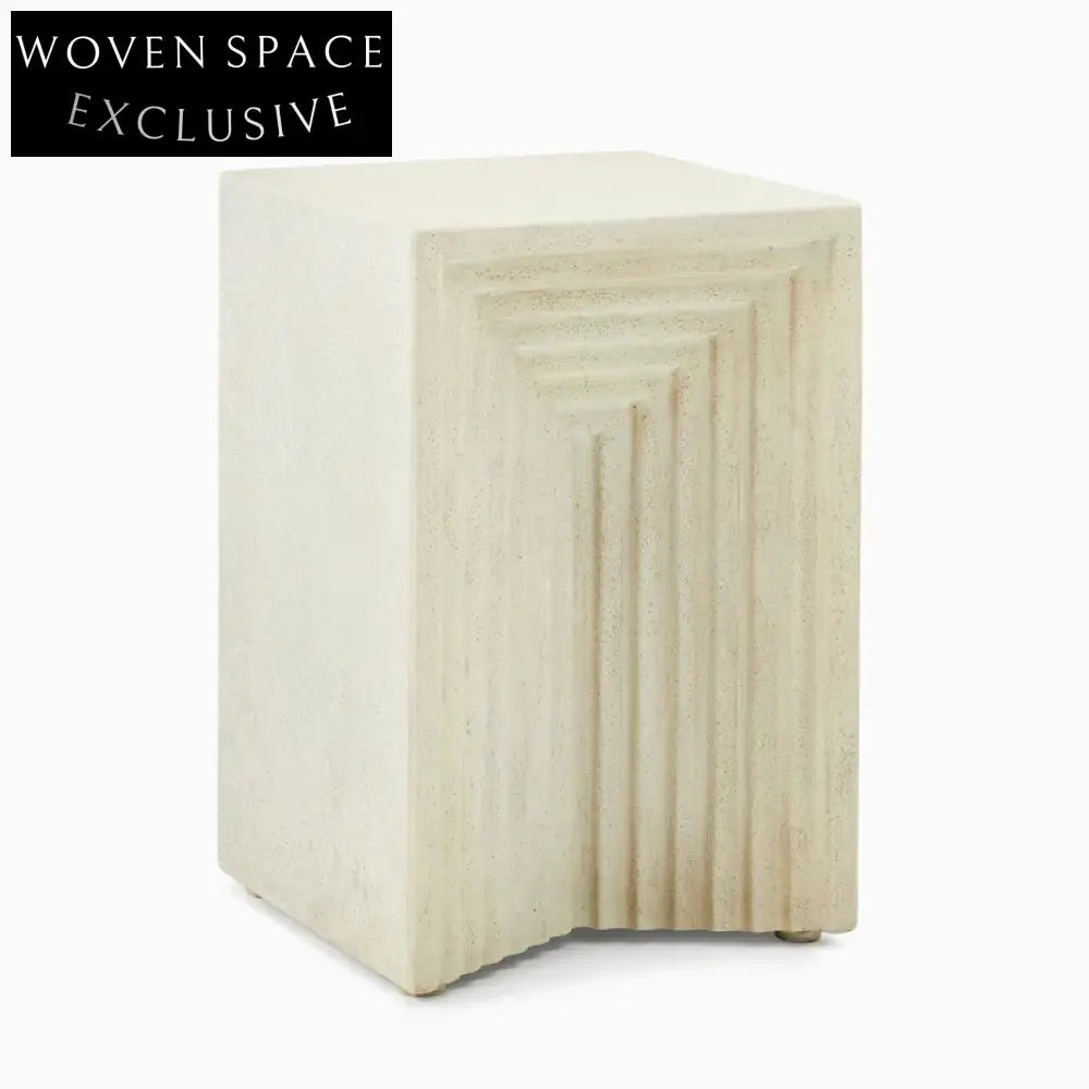 Modern Minimalist Square Concrete Coffee Table, Versatile Indoor Outdoor End Table