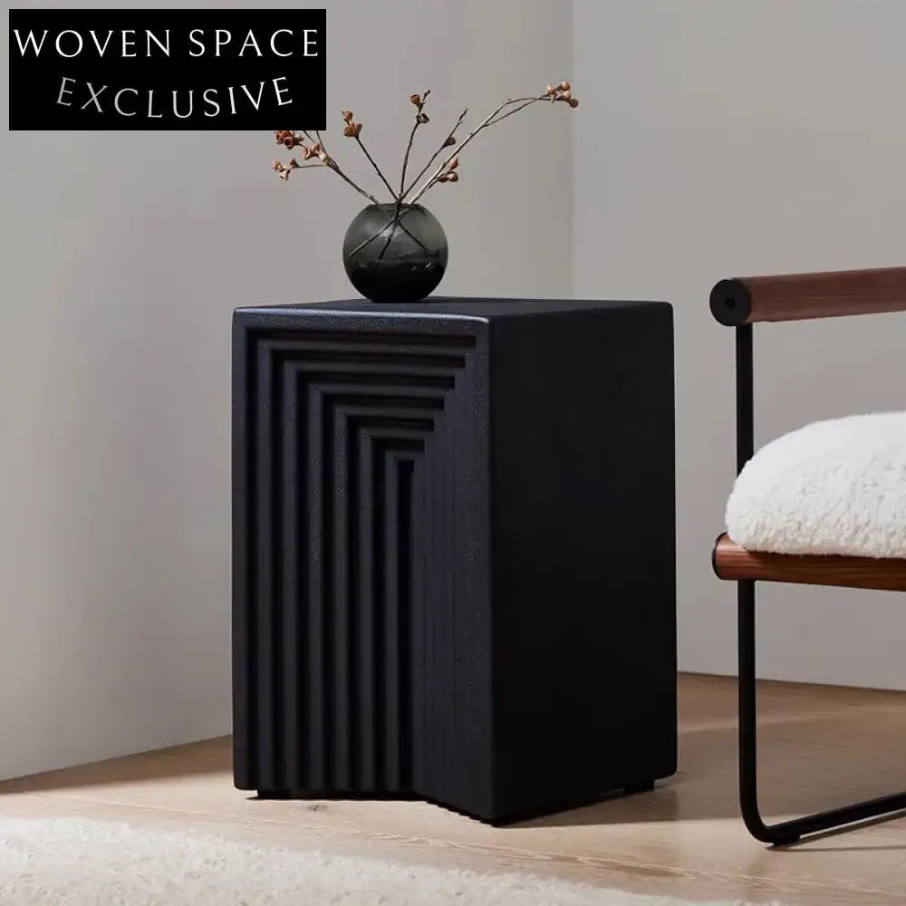 Modern Minimalist Square Concrete Coffee Table, Versatile Indoor Outdoor End Table