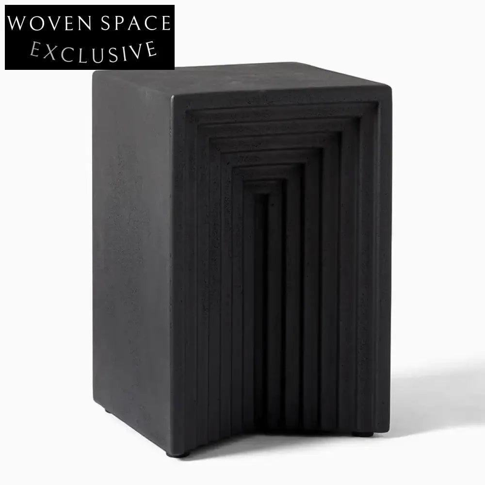 Modern Minimalist Square Concrete Coffee Table, Versatile Indoor Outdoor End Table