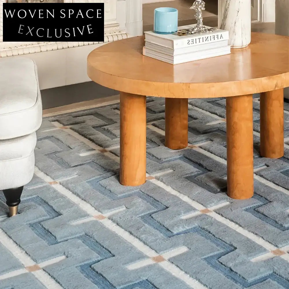 Modern Minimalist Stripe Area Rug, Durable Polyester Fiber, 13mm Thick, Home