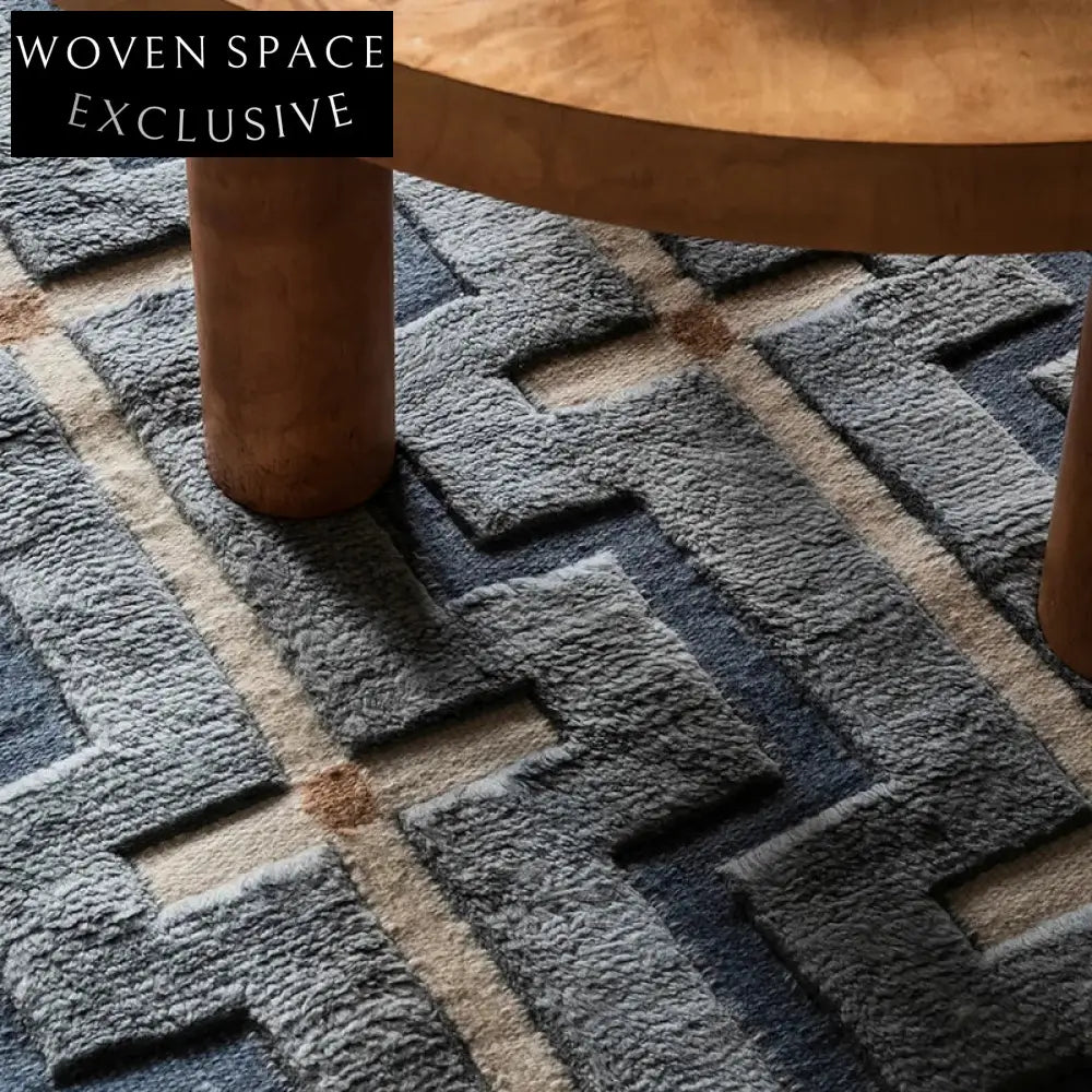 Modern Minimalist Stripe Area Rug, Durable Polyester Fiber, 13mm Thick, Home