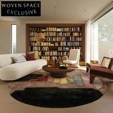 Modern Minimalist Tencel Handmade Home Bedroom Living Room Area Rug