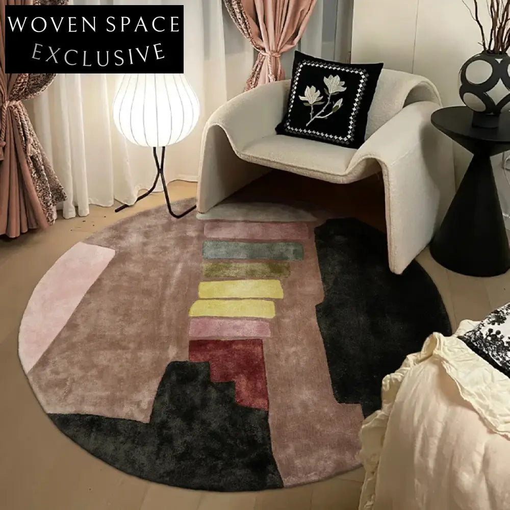 Modern Minimalist Tencel Handmade Home Bedroom Living Room Area Rug