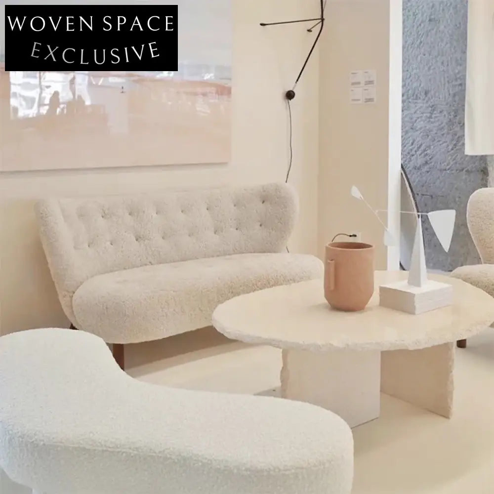 Modern Minimalist Travertine Marble Oval Living Room Coffee Table