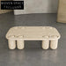 Modern Minimalist Travertine Rectangle Living Room Coffee Table