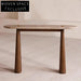 Modern Minimalist Travertine Stone Entryway Living Room Console Table