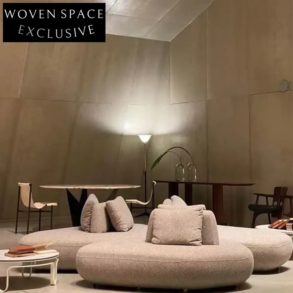 Modern Minimalist Triangle Fabric Armless Sofa for Small Living Rooms