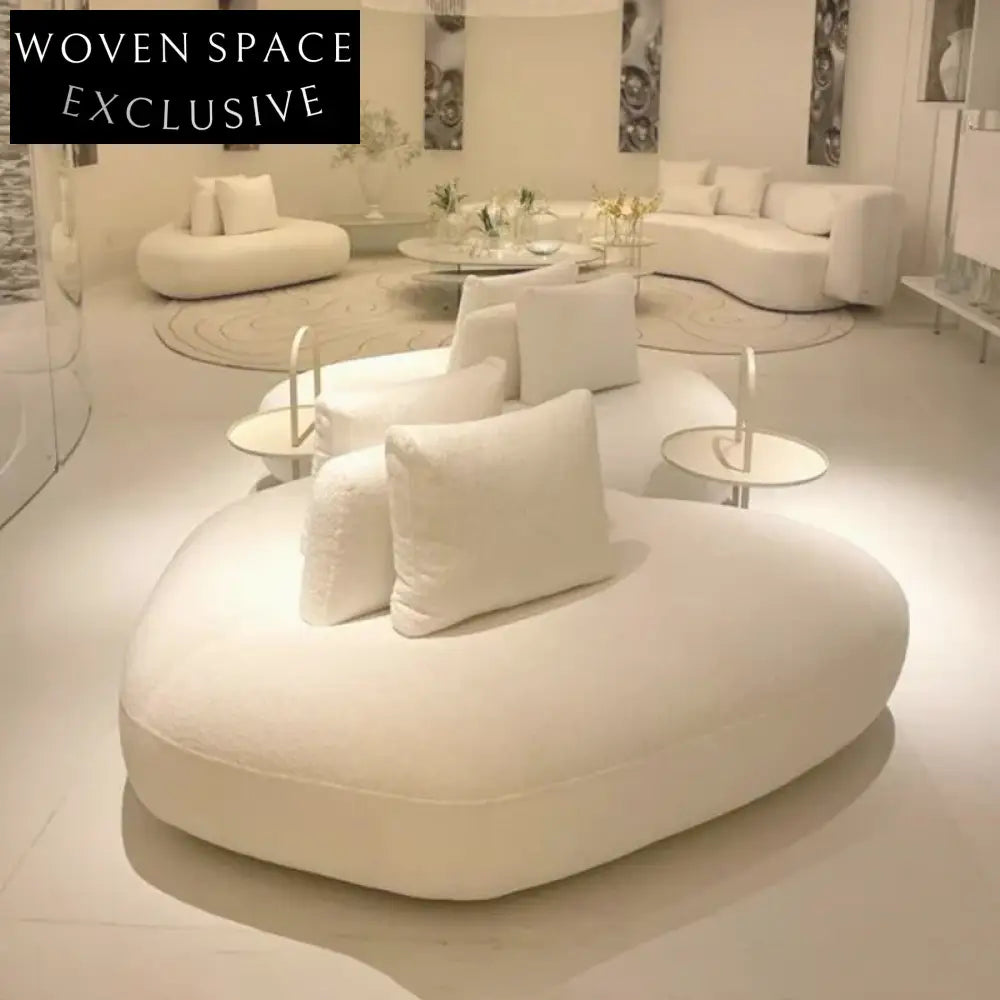 Modern Minimalist Triangle Fabric Armless Sofa for Small Living Rooms