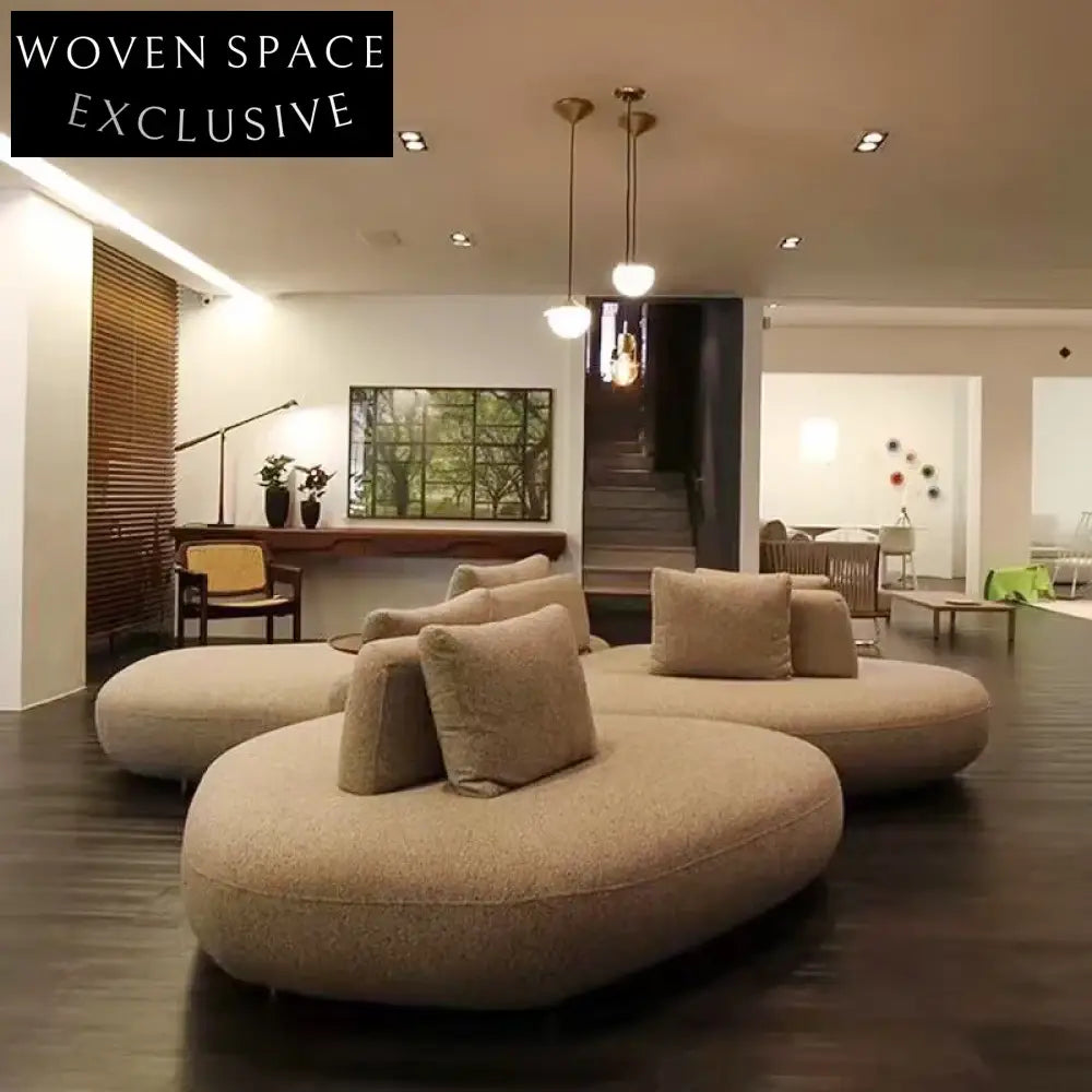 Modern Minimalist Triangle Fabric Armless Sofa for Small Living Rooms