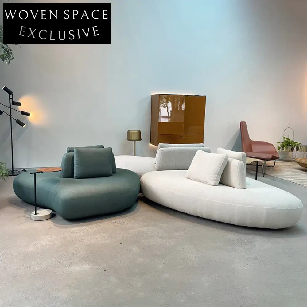 Modern Minimalist Triangle Fabric Armless Sofa for Small Living Rooms