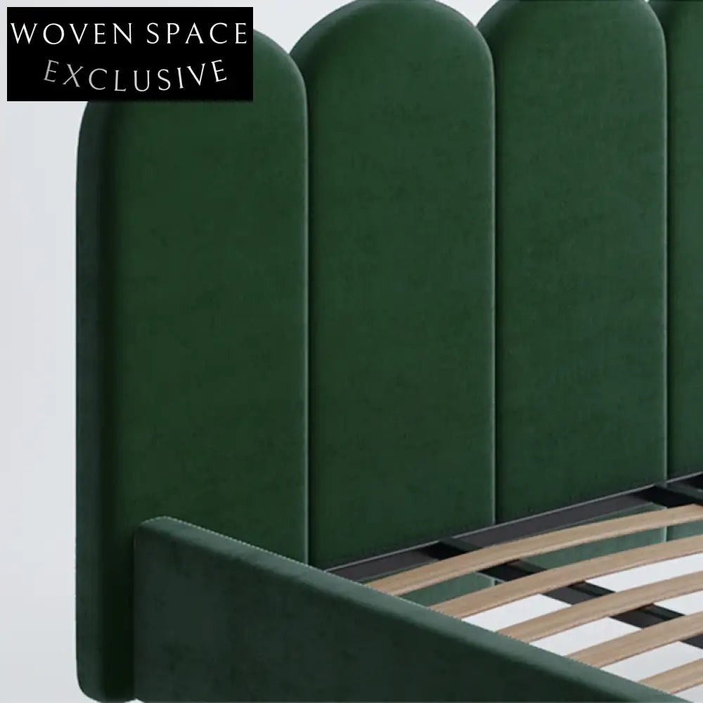 Modern Minimalist Velvet Fabric King Size Master Bedroom Bed