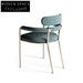 Modern Minimalist Velvet Fabric Stainless Steel Frame Dining Armchair