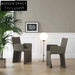Modern Minimalist Velvet Upholstered Dining Chair with Sturdy Metal Frame