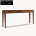 Modern Minimalist Walnut 3-Drawer Storage Console Table