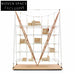 Modern Minimalist Wooden Frame Tempered Glass Display Home Office Living Room Storage Cabinet