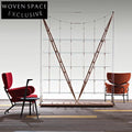 Modern Minimalist Wooden Frame Tempered Glass Display Home Office Living Room Storage Cabinet