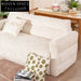 Modern Modular Cream White Corduroy Velvet Sectional Sofa for Living Room