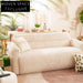 Modern Modular Cream White Corduroy Velvet Sectional Sofa for Living Room