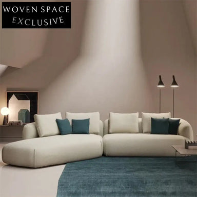 Modern Modular Curved Sectional Sofa Set - Teddy Fabric Living Room Couch