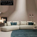 Modern Modular Curved Sectional Sofa Set - Teddy Fabric Living Room Couch