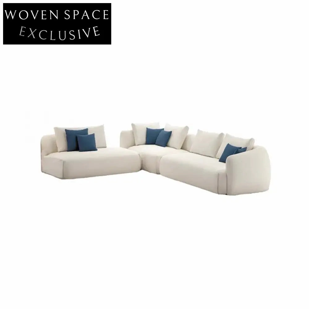 Modern Modular Curved Sectional Sofa Set - Teddy Fabric Living Room Couch