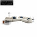 Modern Modular Curved Sectional Sofa Set - Teddy Fabric Living Room Couch