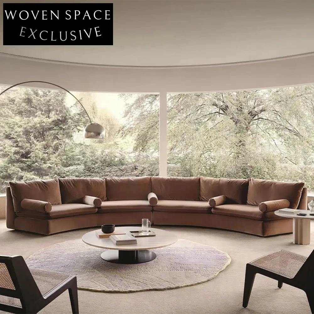 Modern Modular Fabric Corner Sofa Set with Birch Wood Frame