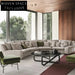 Modern Modular Fabric Corner Sofa Set with Birch Wood Frame