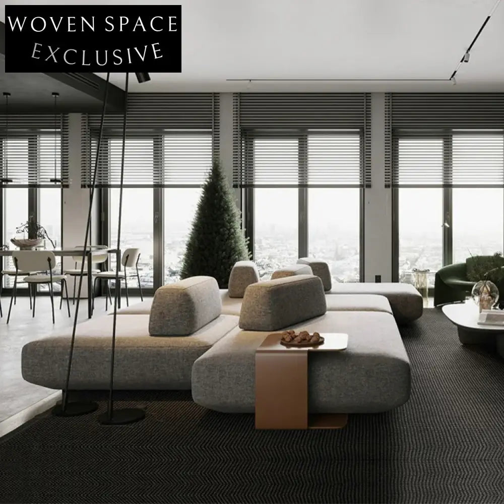 Modern Modular Fabric Sectional Sofa Set for Living Room Lounge Seating