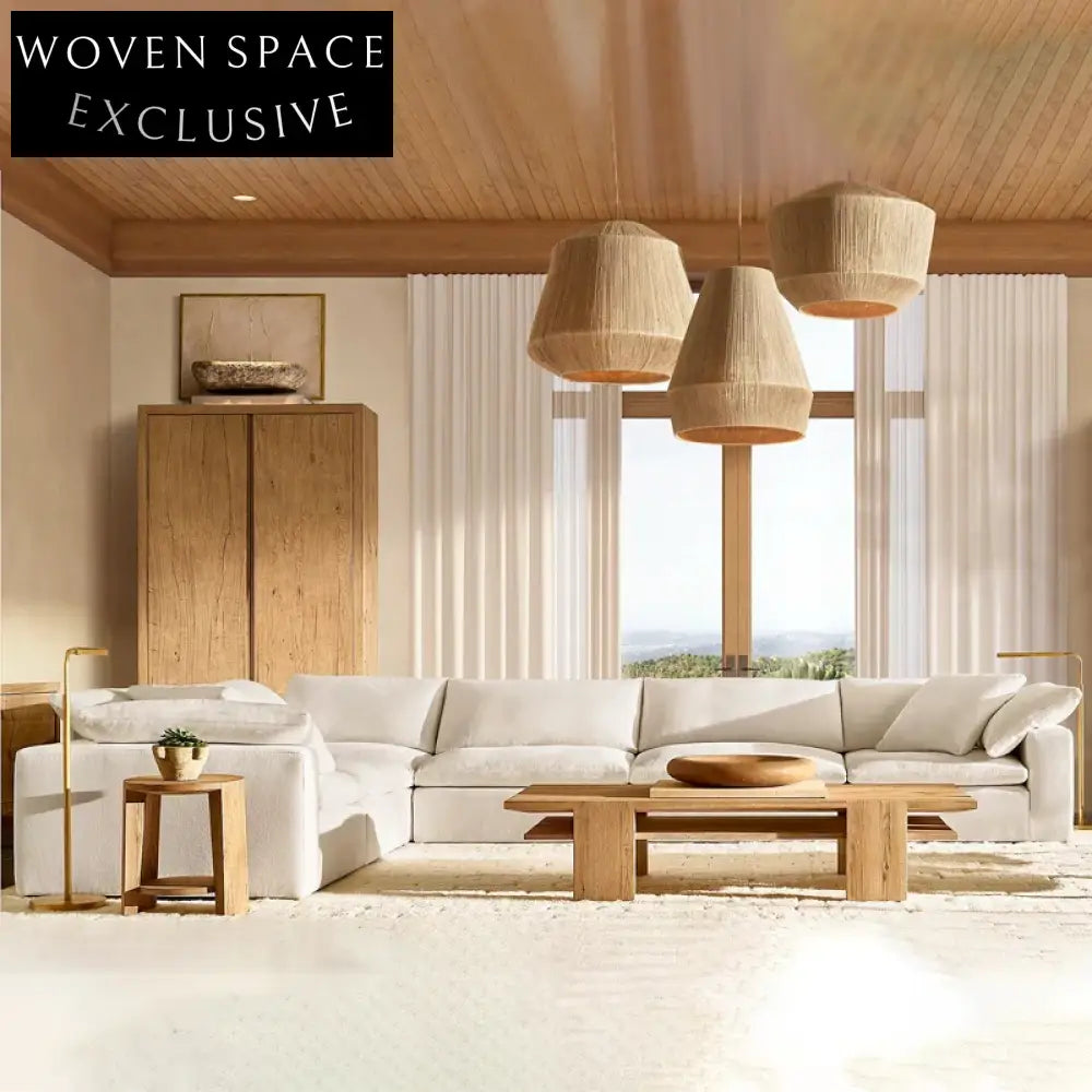 Modern Modular L-Shaped Sectional Sofa Set, Long Leisure Couch