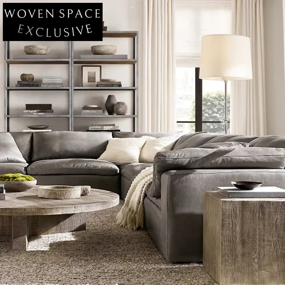 Modern Modular L-Shaped Sectional Sofa Set, Long Leisure Couch