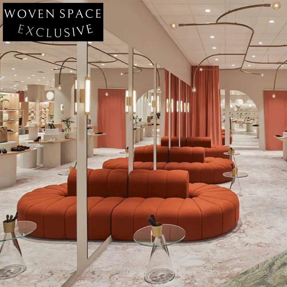 Modern Modular Sectional Curved Fabric Sofa for Living Room Comfort