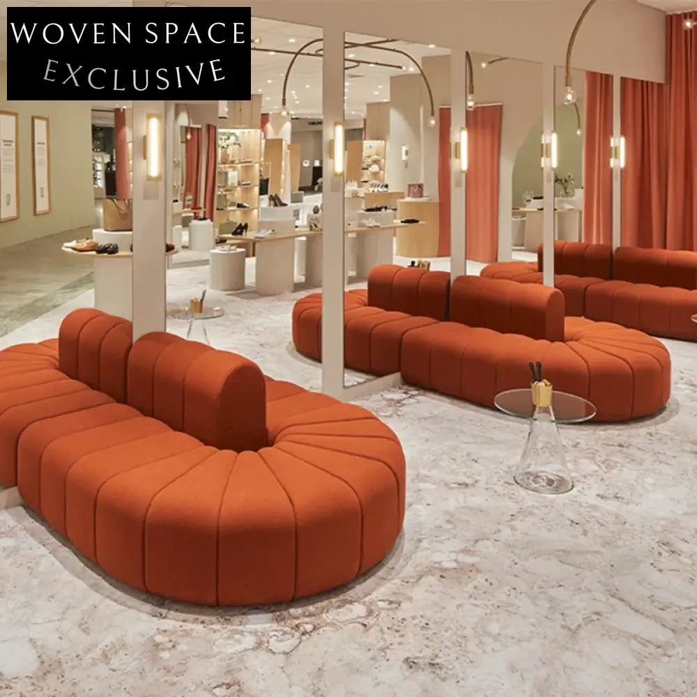 Modern Modular Sectional Curved Fabric Sofa for Living Room Comfort