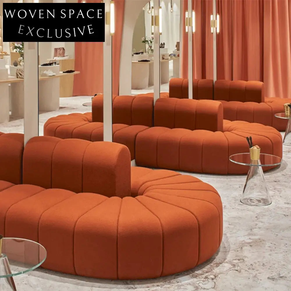 Modern Modular Sectional Curved Fabric Sofa for Living Room Comfort