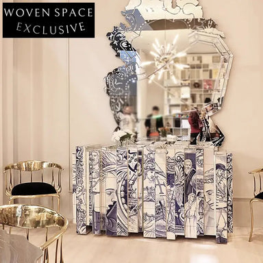 Modern Multi-functional Solid Wood Living Room Storage Console Table