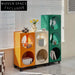 Modern Multi-layer ABS Plastic Rolling Storage Side Cabinet with Wheels