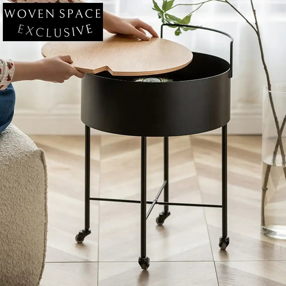 Modern Multifunction Round Coffee Table with Storage for Living Room Decor
