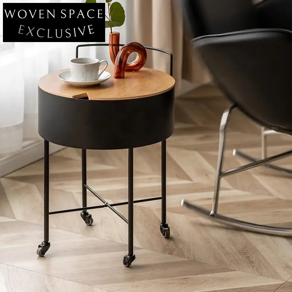 Modern Multifunction Round Coffee Table with Storage for Living Room Decor
