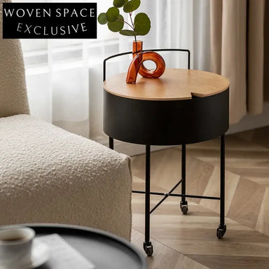 Modern Multifunction Round Coffee Table with Storage for Living Room Decor