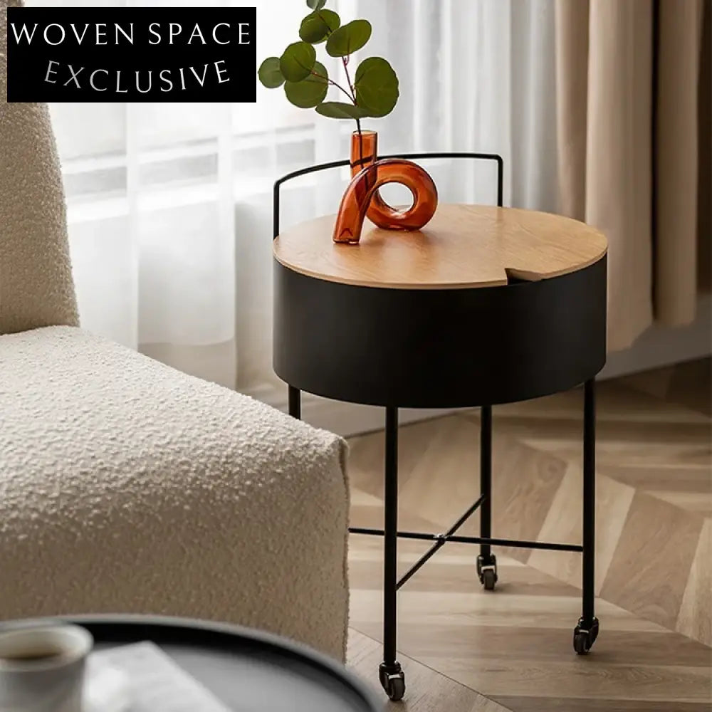 Modern Multifunction Round Coffee Table with Storage for Living Room Decor